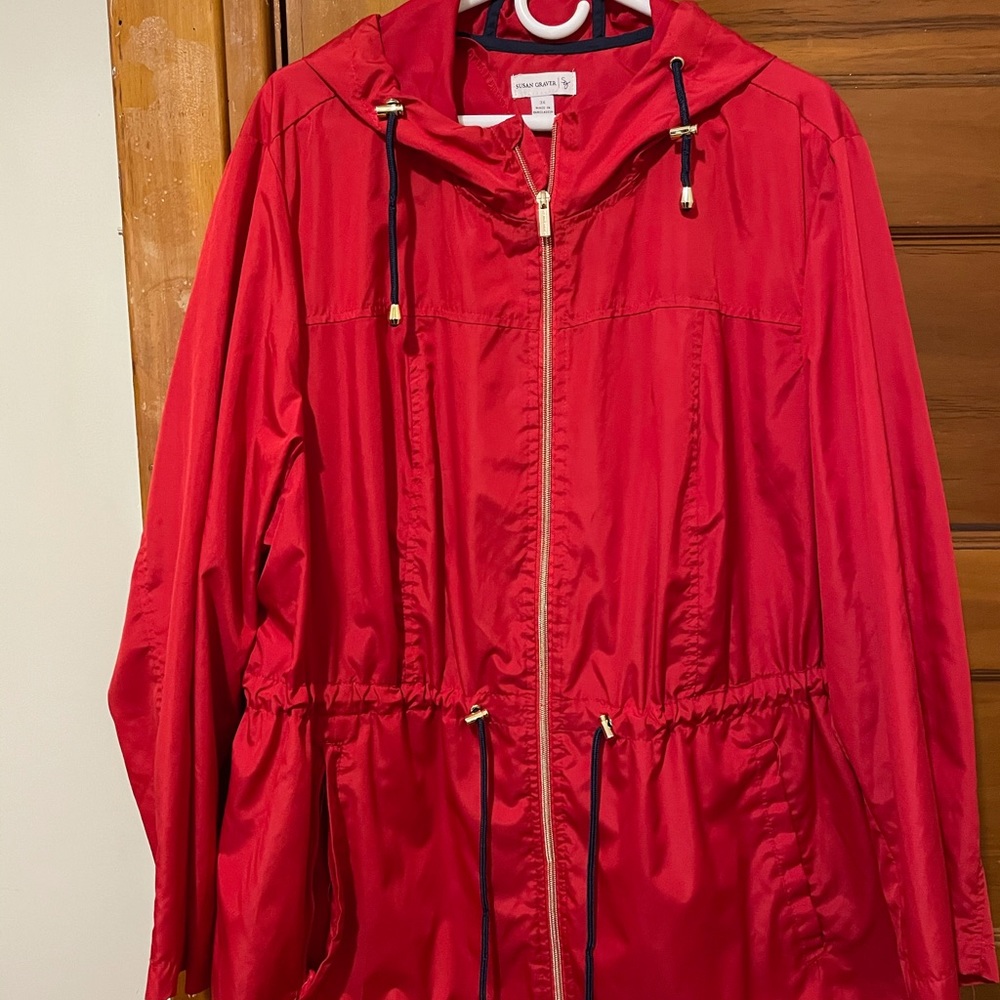 Red Susan Graver Rain Coat